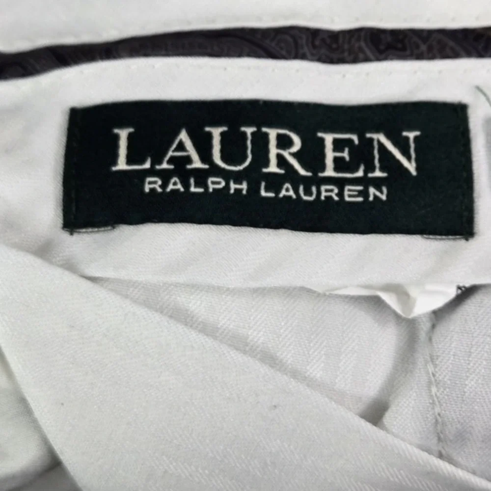 Lauren Ralph Men Pants 36W X 30L Gray Wool Dress Total Comfort‎ Black Label